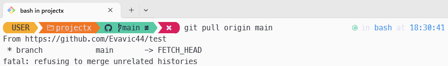 git unrelated histories issue